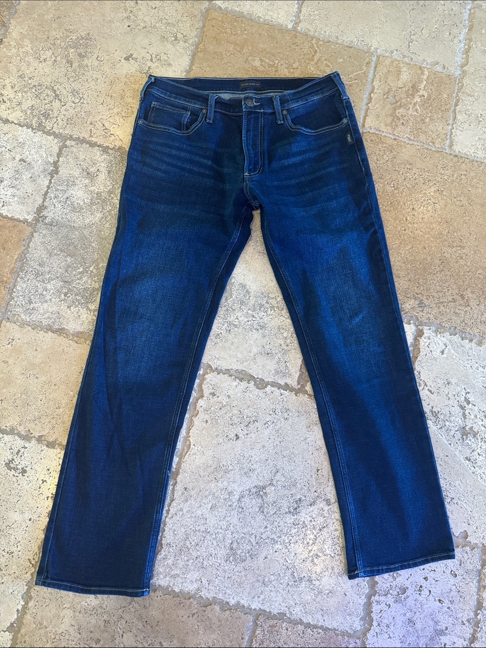 Silver Jeans Men Straight Indigo Blue Denim